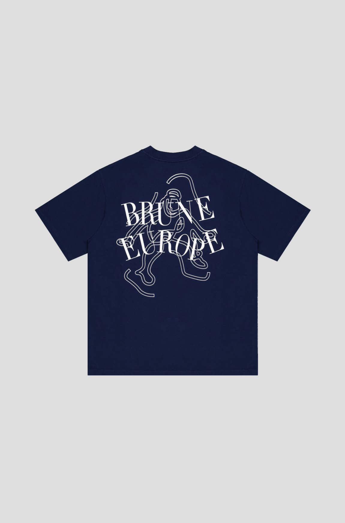 White Blue Typo Tee