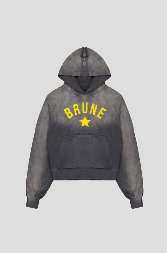 Washed Grey Star Hoodie