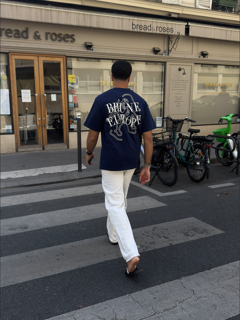 Navy Blue Typo Tee