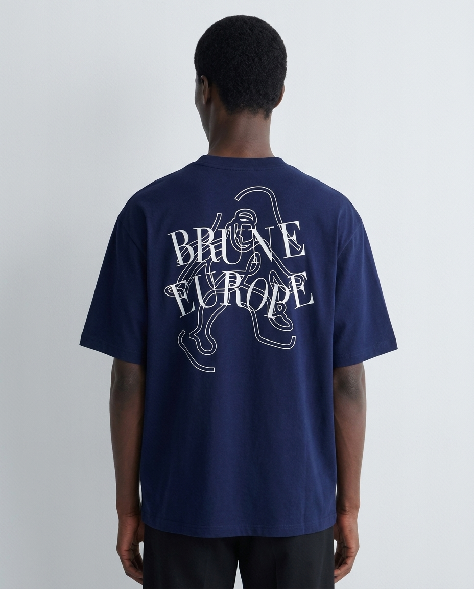 Navy Blue Typo Tee
